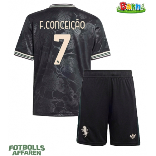 Juventus Francisco Conceicao #7 Tredjeställ Barn 2025-26 Kortärmad (+ Korta byxor)